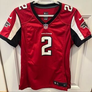 Nike Red Falcons #2 Football Jersey with Black & White Accents